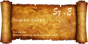 Szarka Enikő névjegykártya
